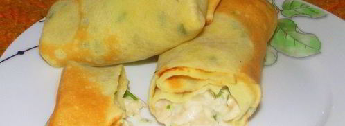 блинчики фаршированные курицей с соусом бешамель. Шаг 6