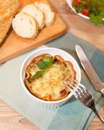 Блинчики с фаршем под сырной корочкой