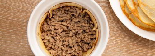 блинчики с фаршем под сырной корочкой. Шаг 6