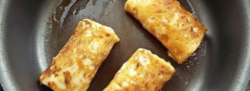 блинчики с колбасой и сыром. Шаг 11