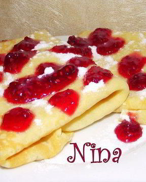 Блинчики с сыром и вишней