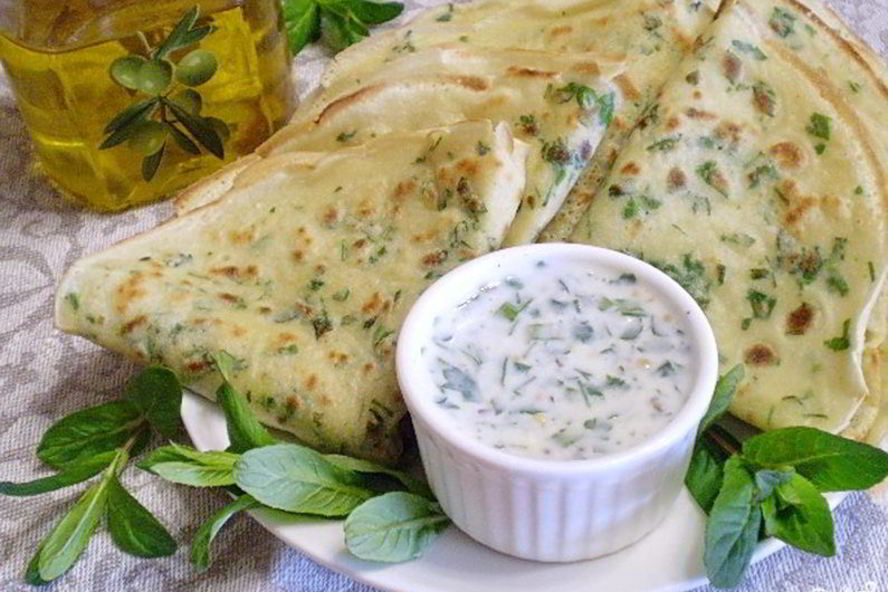 Рецепт блинчиков с зеленью