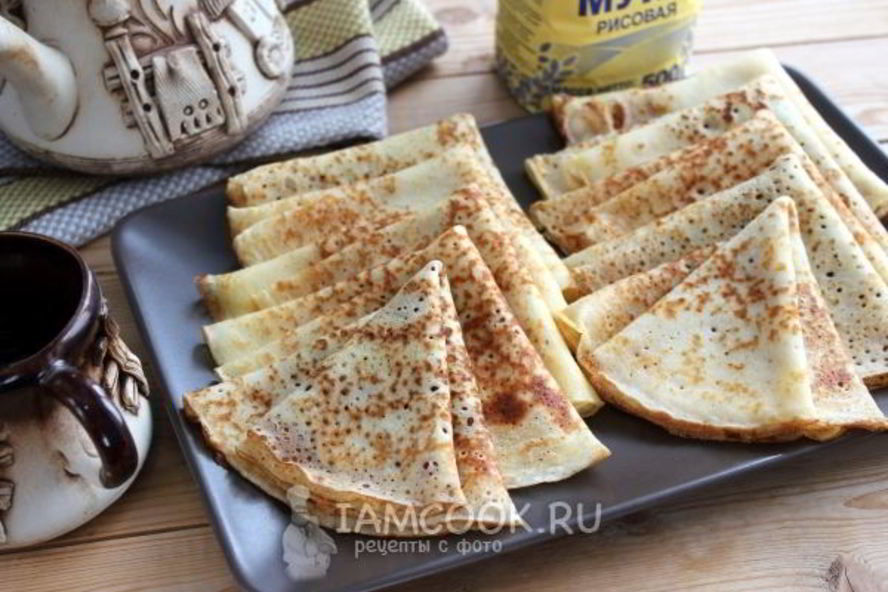 Рецепт блинов из рисовой муки