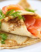 Блины с форелью