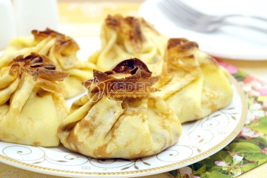 Рецепт блинов с курицей и грибами