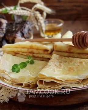 Классические блины на воде