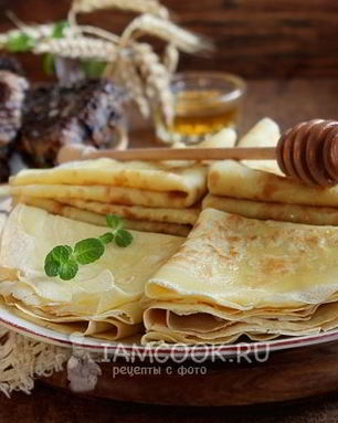 Классические блины на воде