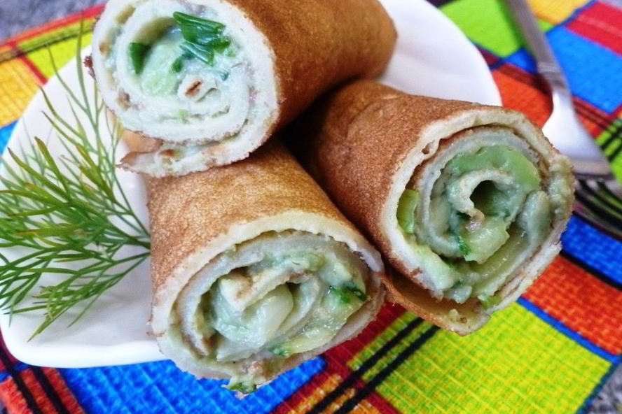 Рецепт кукурузных блинов с авокадо