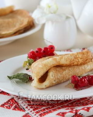 Пышные блины с дырочками