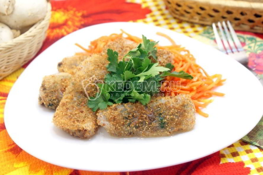 Рецепт рисовых блинчиков с грибами