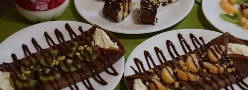 шоколадные блинчики с творожной начинкой. Шаг 8