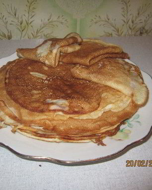 Тонкие блинчики на кефире