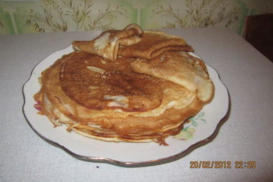 Рецепт тонких блинчиков на кефире