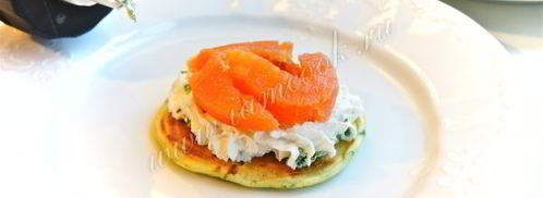 закусочные блинчики с подкопченным лососем. Шаг 7