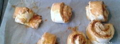 булочки-рулеты с сырной начинкой. Шаг 5