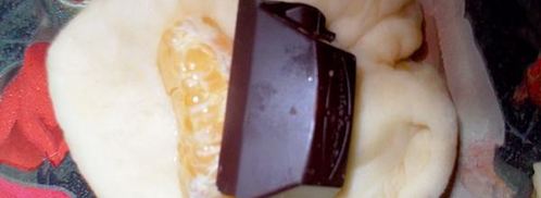 дрожжевые булочки с мандаринами и шоколадом. Шаг 8