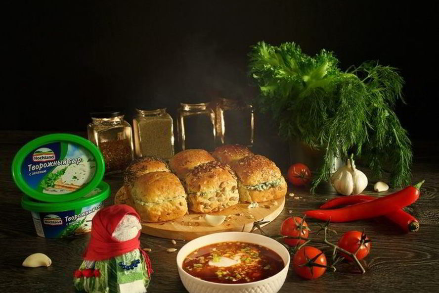 Рецепт зерновых булочек-пампушек с сырно-чесночной начинкой