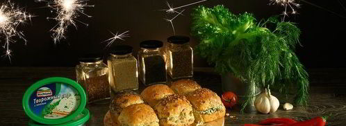 зерновые булочки-пампушки с сырно-чесночной начинкой. Шаг 15