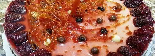 чизкейк без выпечки с клубникой. Шаг 4