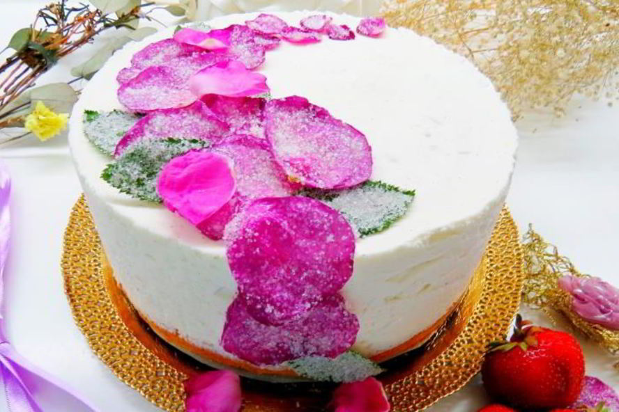 Рецепт чизкейка клубничная роза