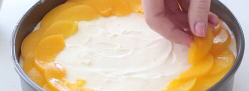 чизкейк с персиками. Шаг 6