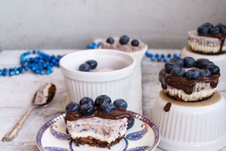 Рецепт чизкейков с лавандой и голубикой