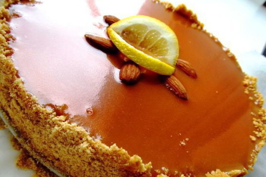 Рецепт карамельного чизкейка с цитрусовой ноткой