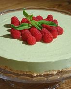 Кокосовый чизкейк на зеленом чае