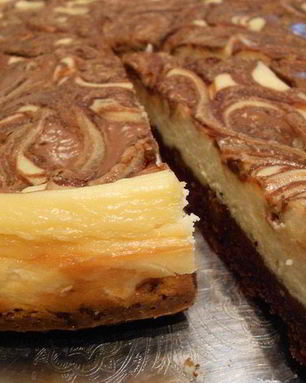 Шоколадный чизкейк мраморный