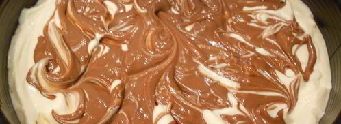 шоколадный чизкейк мраморный. Шаг 7