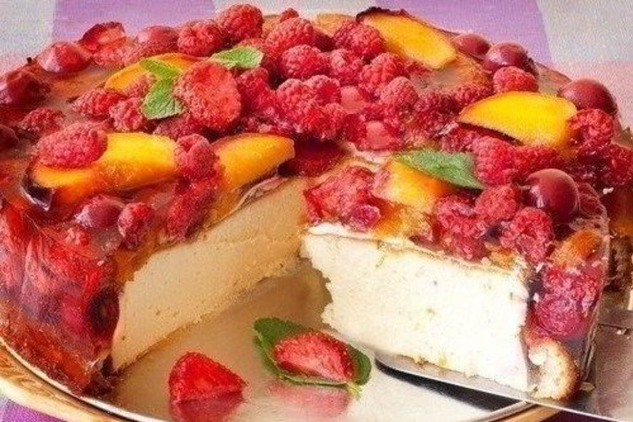 Рецепт творожного чизкейка с фруктовым желе
