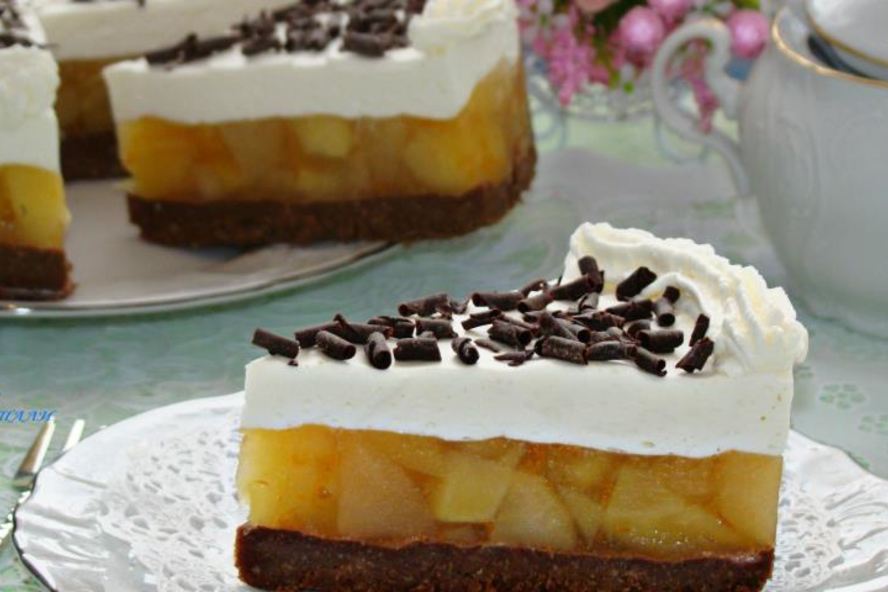 Рецепт яблочно-ванильного чизкейк