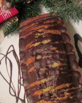 Апельсиново-карамельный кекс в шоколадной глазури