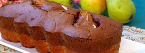 двухцветный манный кекс с целыми грушами. Шаг 8