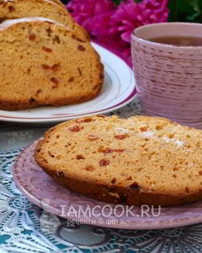 Кекс с изюмом в хлебопечке