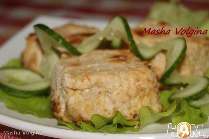 Рецепт кексов удивительных с творогом, курицей и яблоком