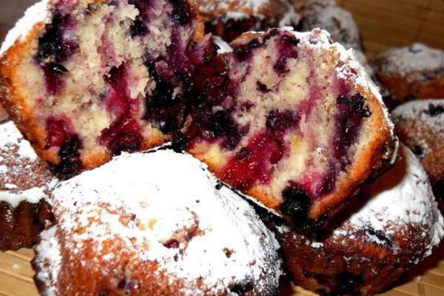 Рецепт кокосовых кексов с ягодами