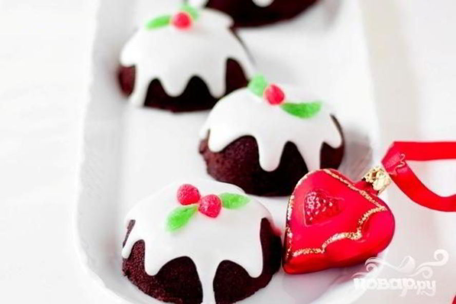 Рецепт новогодних шоколадных капкейков