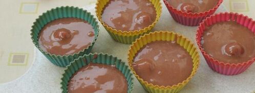 шоколадные кексы с вишней. Шаг 5