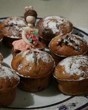 Ванильные кексы с ежевикой