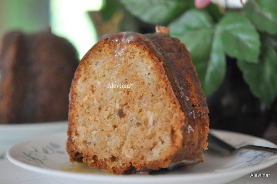 Рецепт яблочного кекса с глазурью