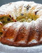 Зеленый творожный кекс