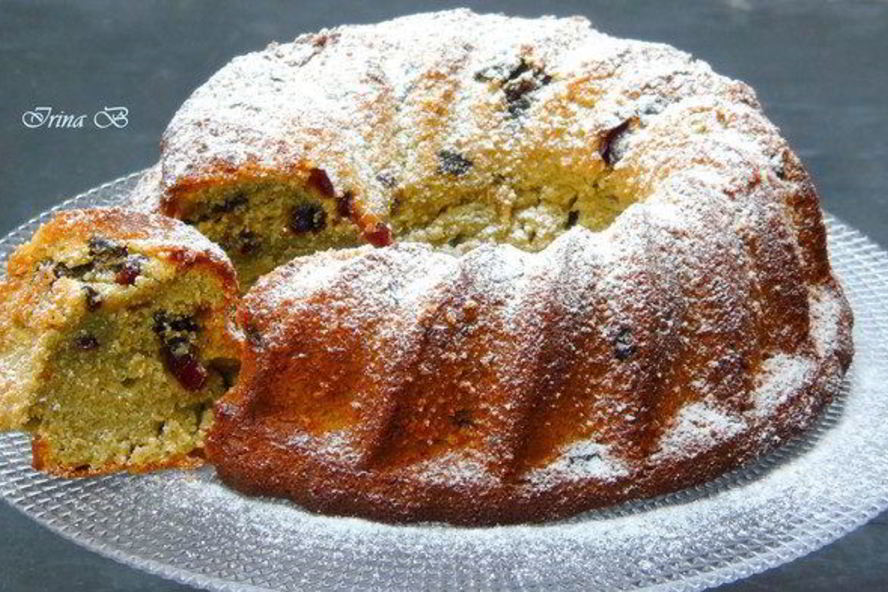 Рецепт зеленого творожного кекса