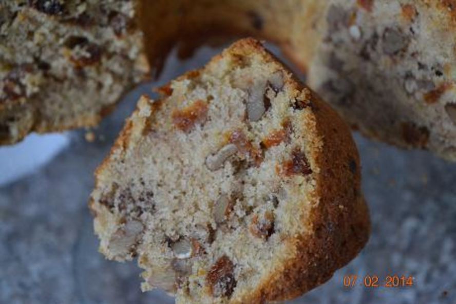 Рецепт зимнего кекса с орехами и сухофруктами