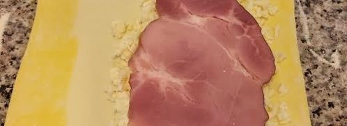 слоеный хачапури с ветчиной. Шаг 2