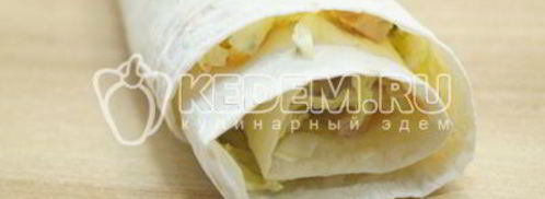 быстрая закуска из лаваша. Шаг 6