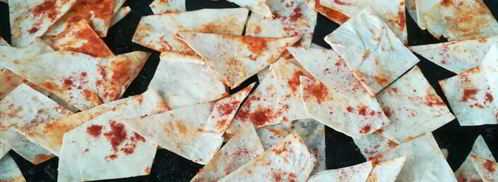 чипсы из лаваша с копченой паприкой. Шаг 3