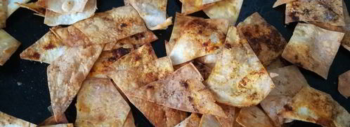 чипсы из лаваша с копченой паприкой. Шаг 4