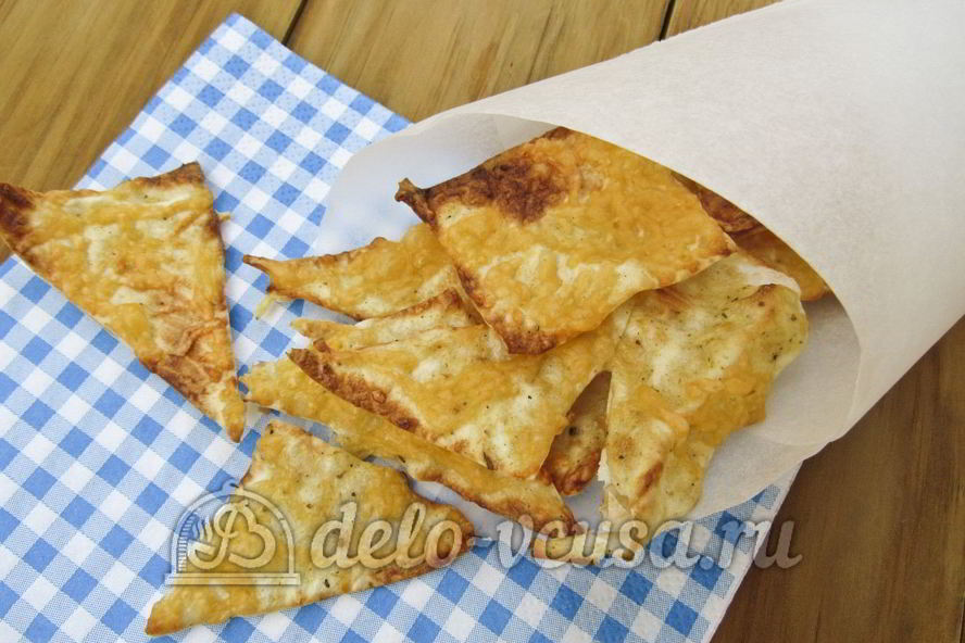 Рецепт чипсов из лаваша с сыром