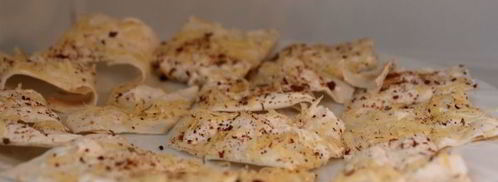 чипсы из лаваша со сметаной и сыром. Шаг 4